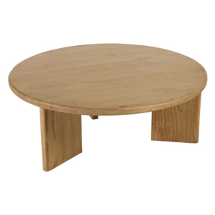 AMY - Table basse ronde 80cm en bois de mindi AMY