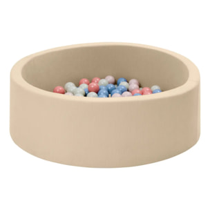 Piscine à balles Moovy Beige D 90 cm 100 Balles Multicolores