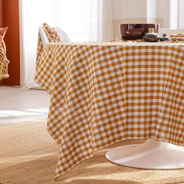Nappe de table en chanvre et coton mélangés, PASSION VICHY