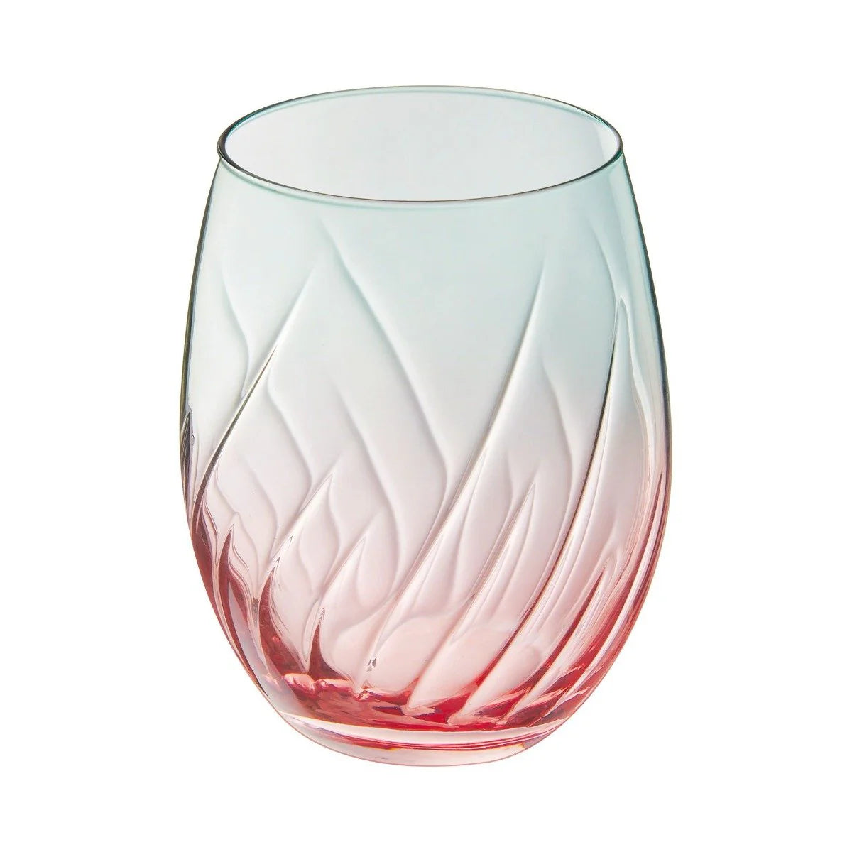 4 vasos de agua de colores 36 cl Swirly Spring - Cristal d'Arques