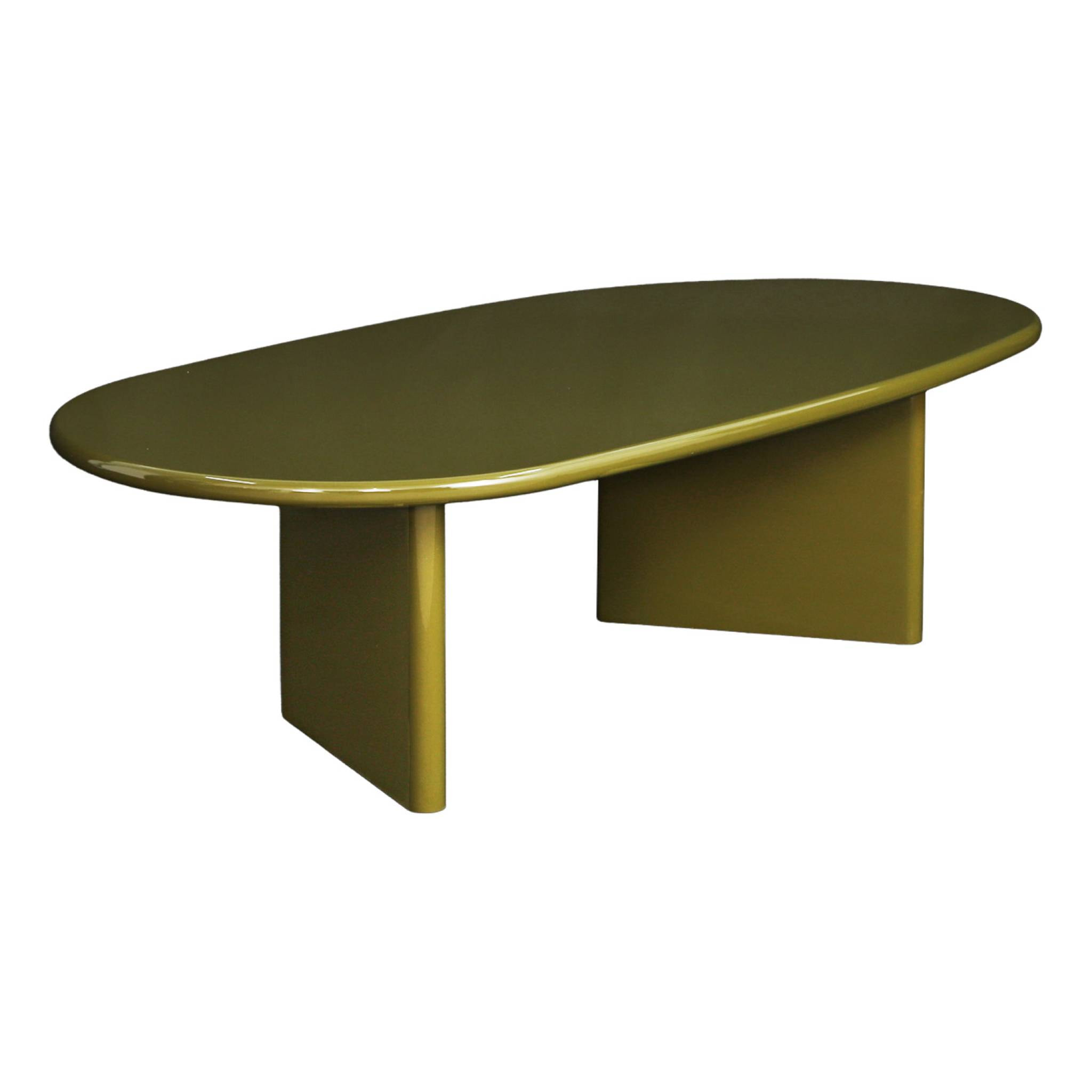Table basse ovale finition glossy RUMI