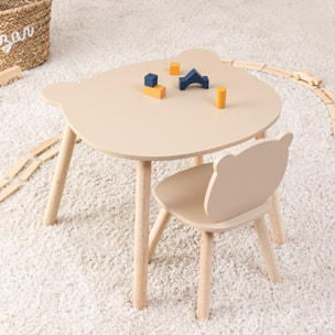 Table enfant Douceur beige D60cm