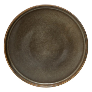 Assiette dessert Terre inconnue marron D21xH2cm