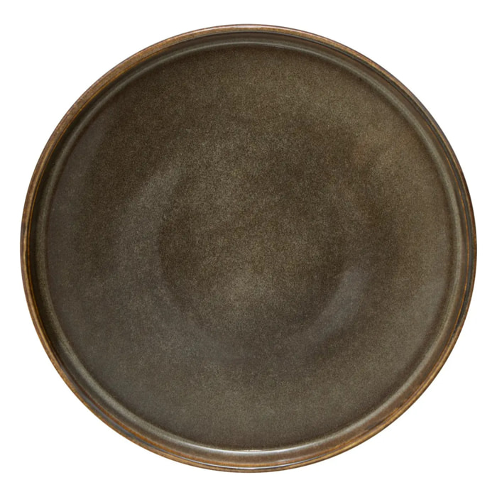 Assiette dessert Terre inconnue marron D21xH2cm