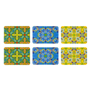 Set de 6 sets de table rectangulaires Excelsa – Puebla, Polypropylène Multicolore