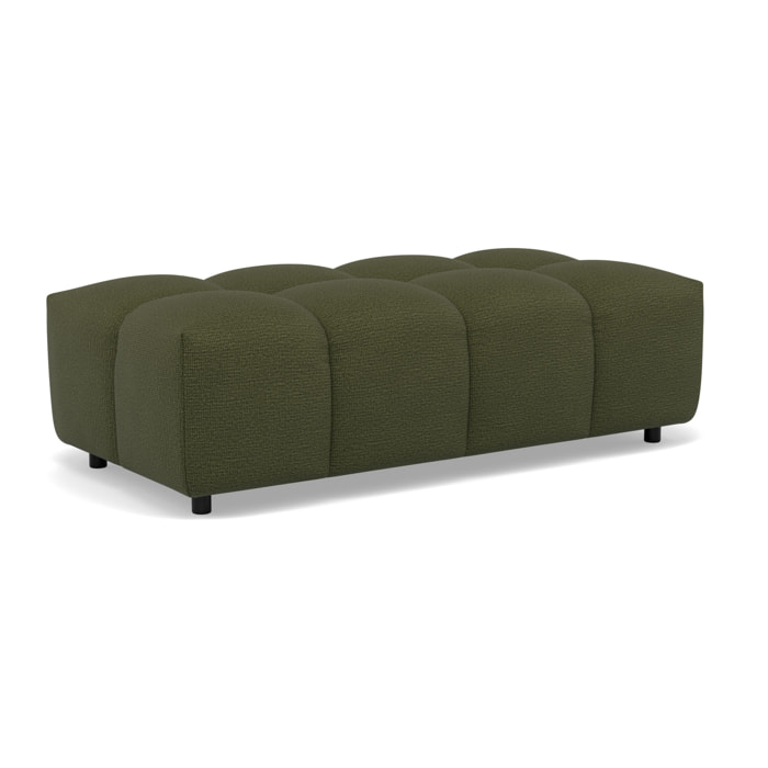 Adelaide - pouf en tissu texturé - Vert