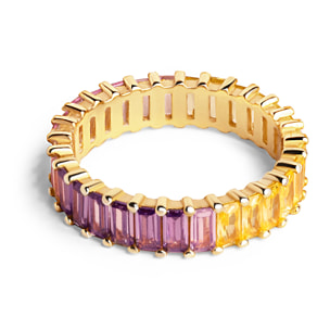 Anillo Sia Colors Plata Baño Oro