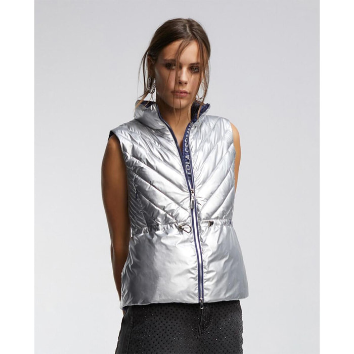 Gilet corto imbottito bicolore