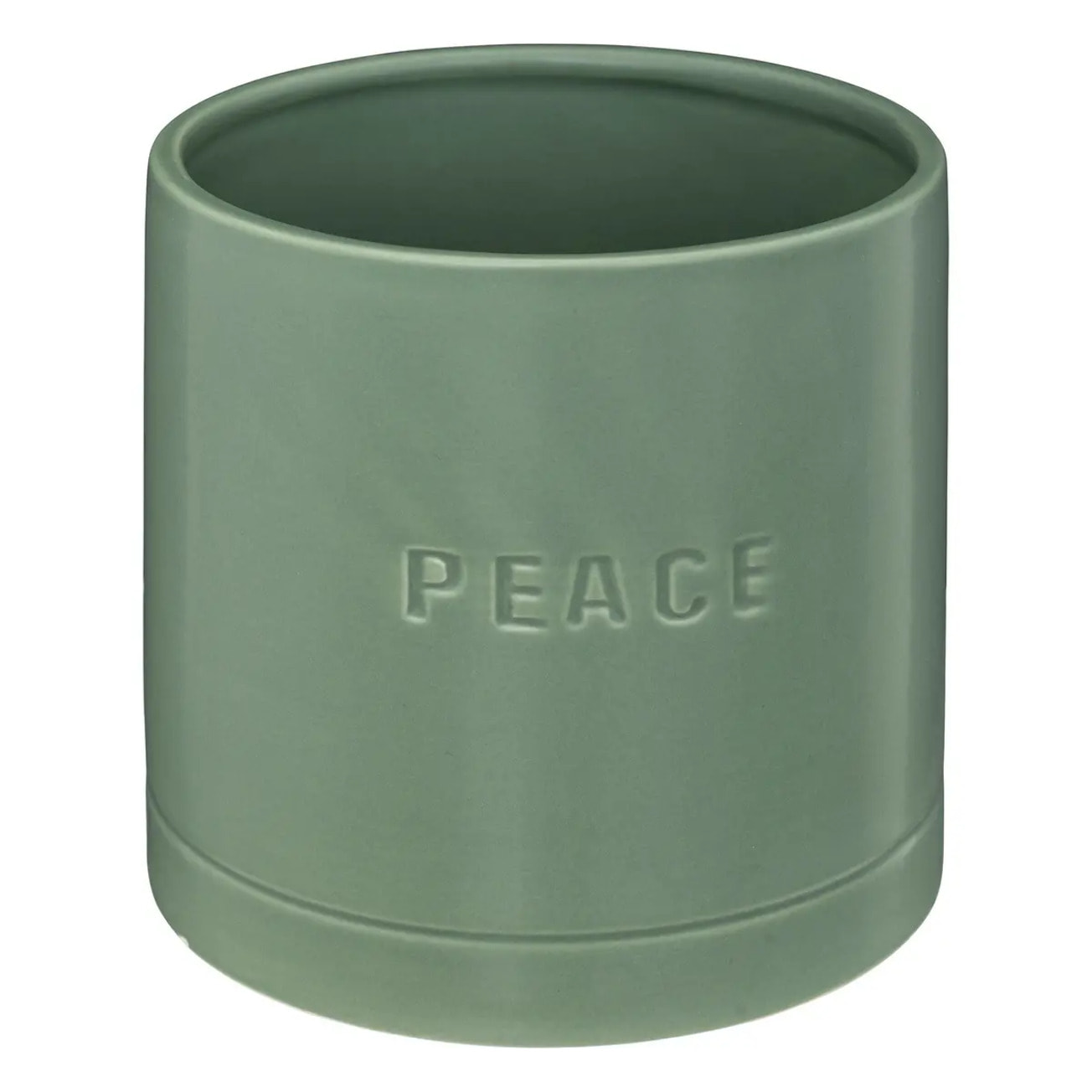 Cache-pot "Avi" en pot en céramique D14cm vert de gris