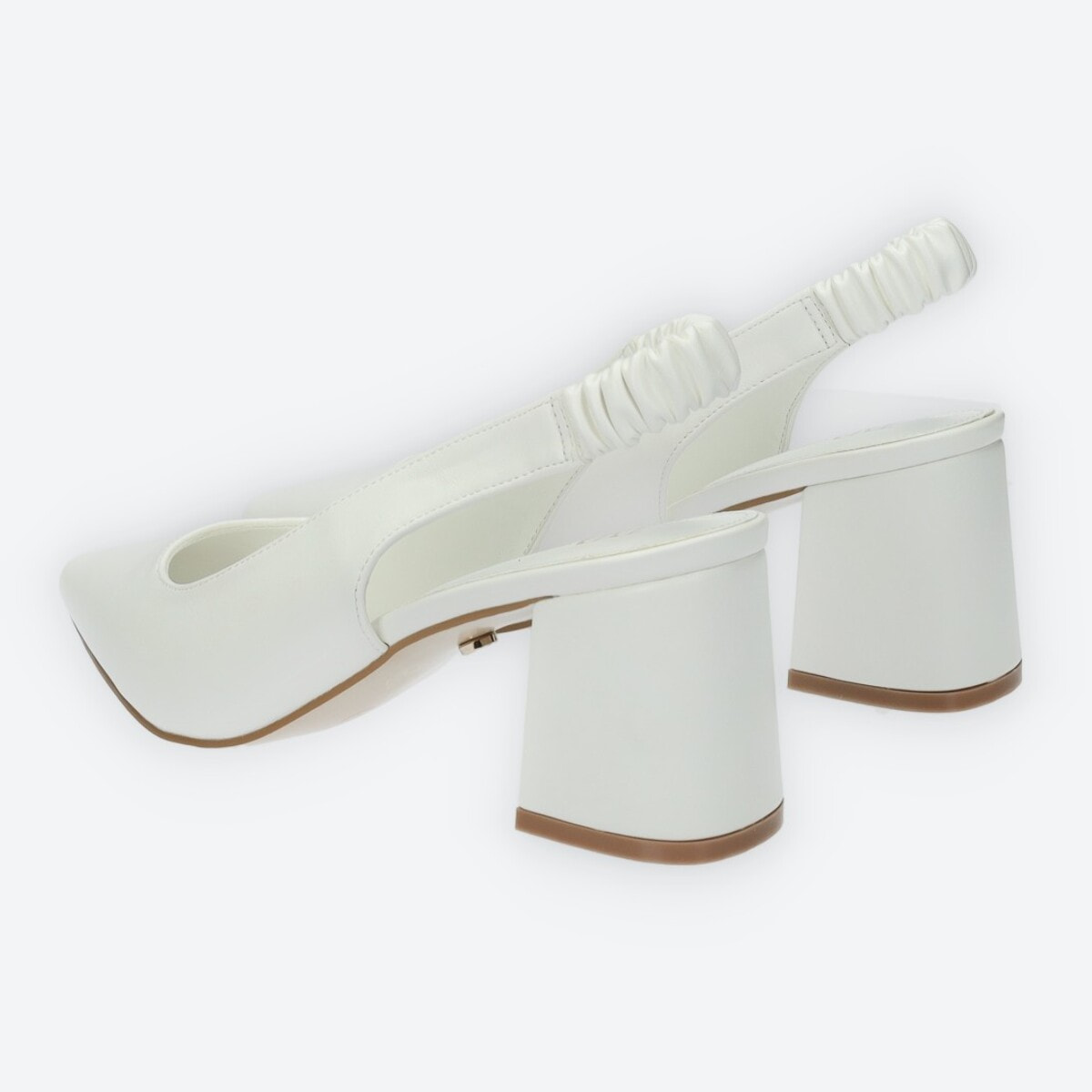 Décolleté sling back Donna Tata Italia Bianco