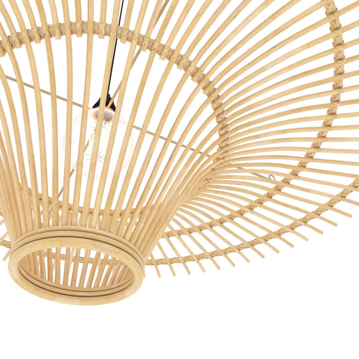 Abat-jour D120,5 cm en rotin naturel - Olga