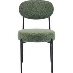 Lot de 2 chaises en tissu bouclé - EVORA