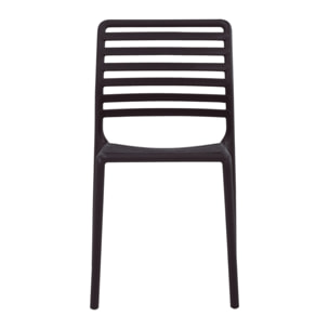 Set da 4 sedie da giardino in polipropilene nera – Lagos