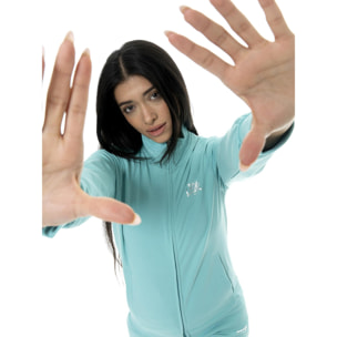 Tuta da donna in cotone non Felpeto con colletto e zip Leone Summer Bright