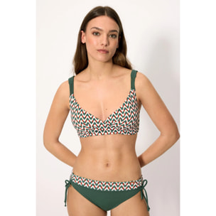 Top bikini a triangolo Verde