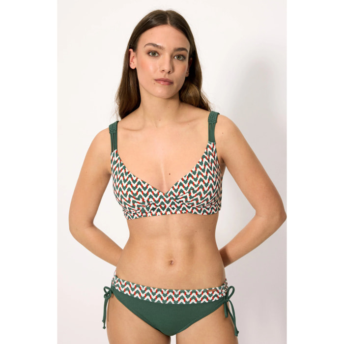 Top bikini a triangolo Verde