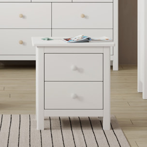 Table de chevet enfant 2 tiroirs en bois - MELVIN