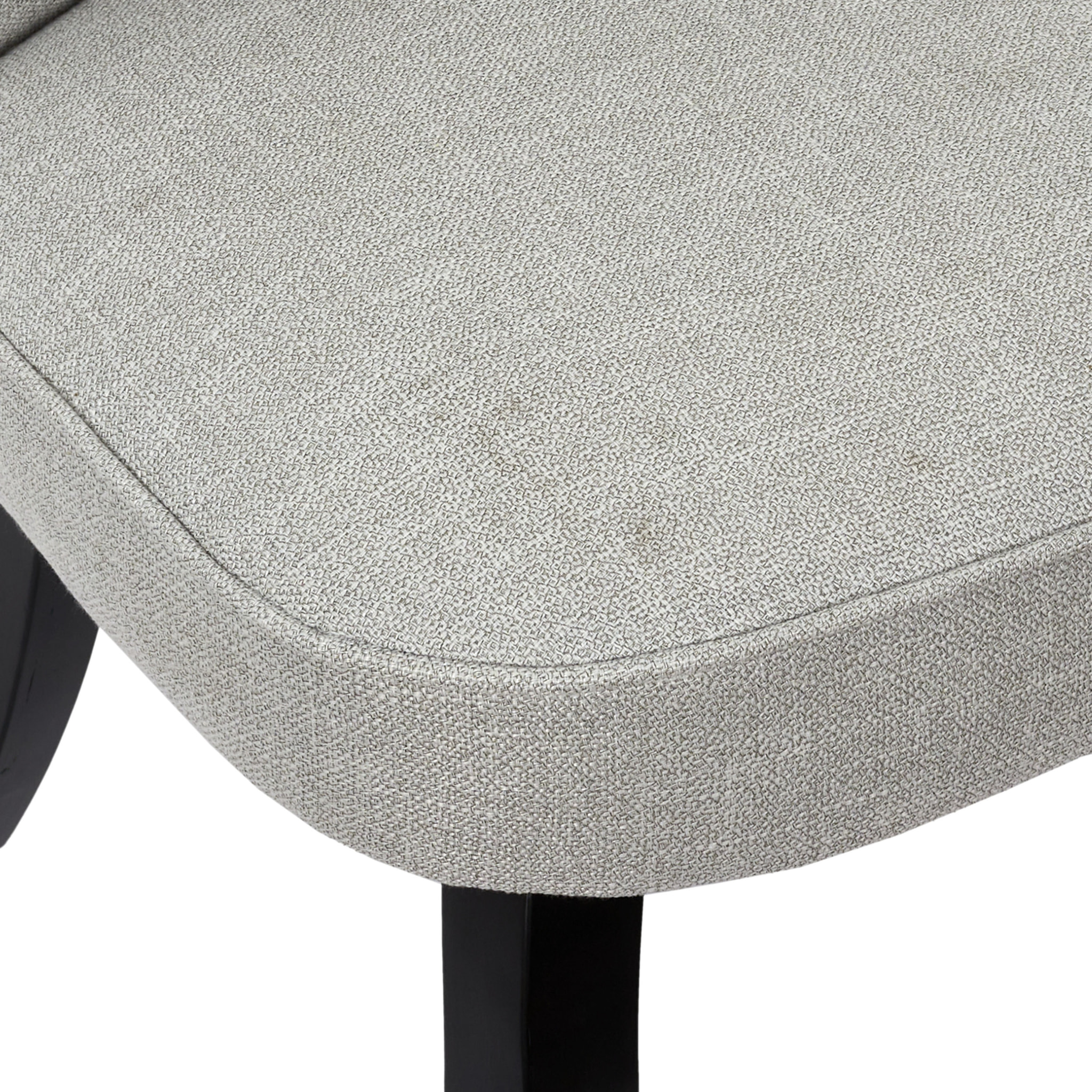 Fauteuil Eleonor Noir Tissu Gris