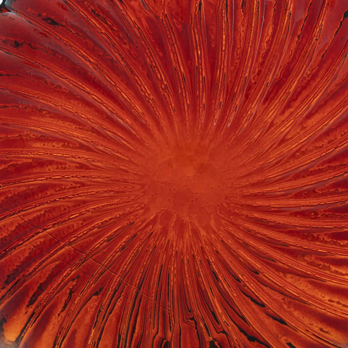 Vase "Coquillage" en verre H25cm rouge rubis