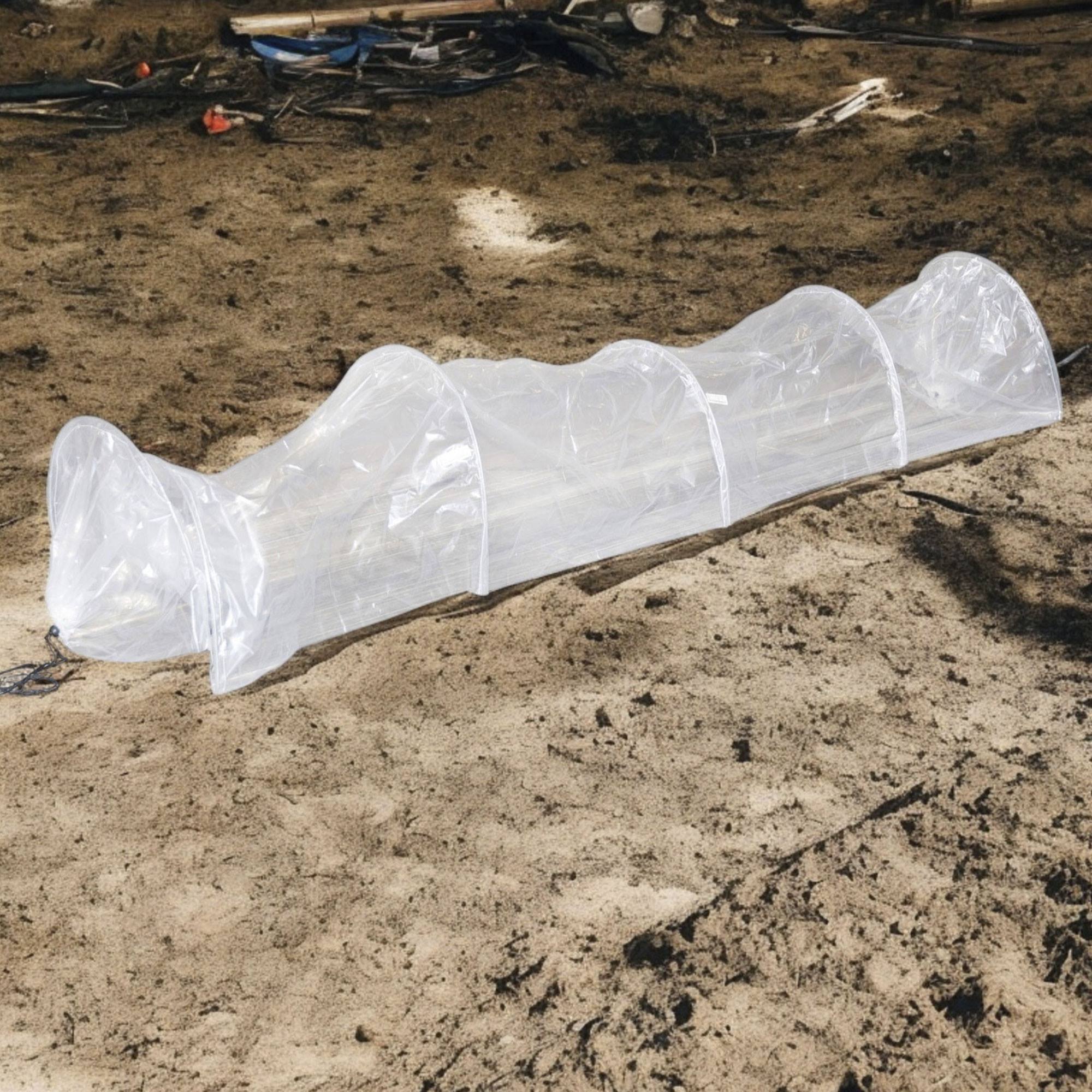 Well home invernadero estilo túnel 300x45x45cm con cubierta de material pe transparente