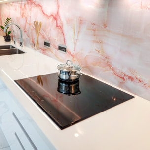 Sticker crédence adhésive - MARBRE ROSE - 60x200cm