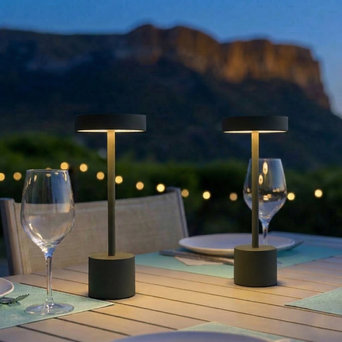 2 Lampe de table sans fil ROBY H30CM