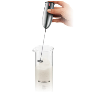 SCHIUMA: Fouet à lait électrique, livré sans piles, acier inoxydable