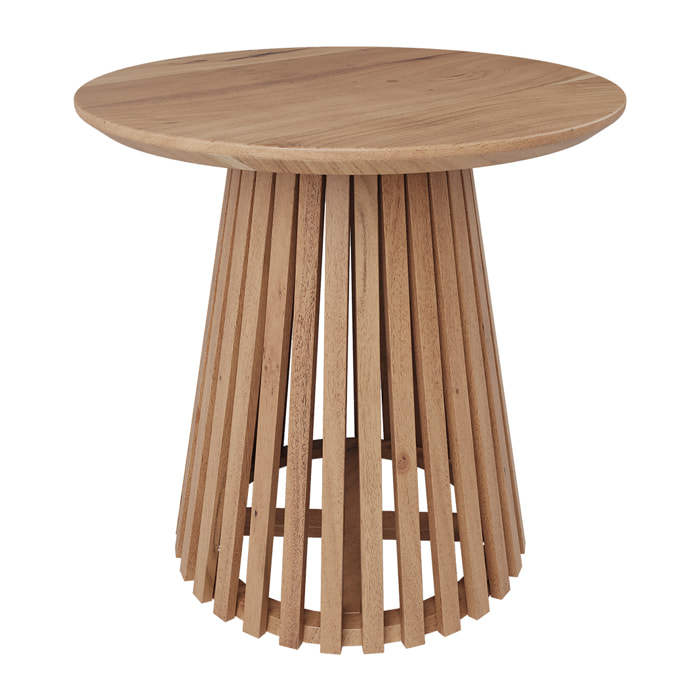 Table d'appoint ronde bois clair en bois d'acacia D50 cm - Képès