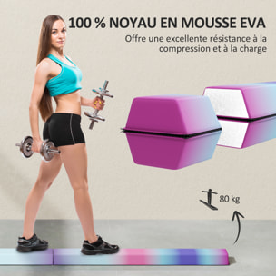 Poutre gymnastique pliable 236 cm - poutre d'équilibre antidérapante - revêtement PVC multicolore