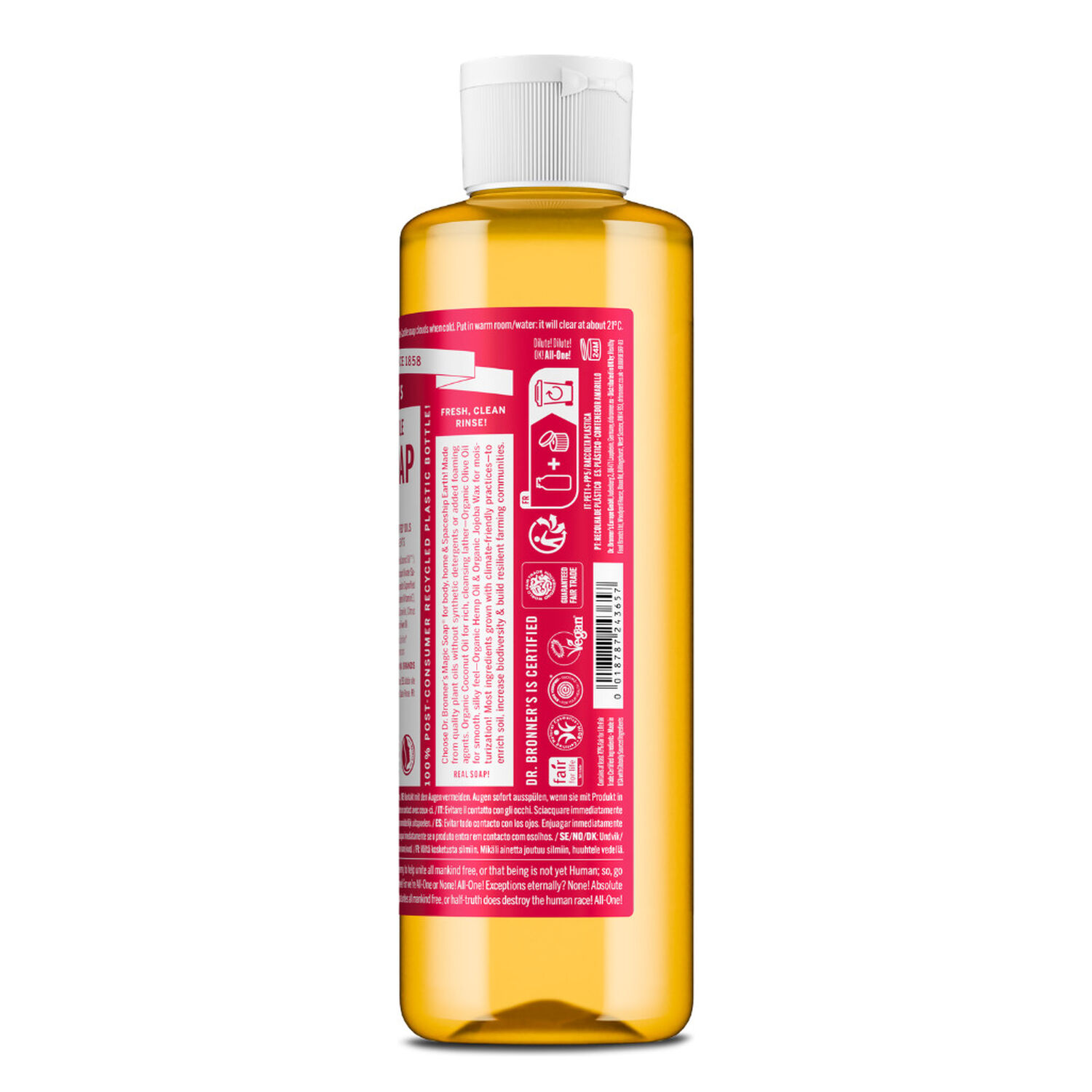Rose  - Savon de Castille Liquide Naturel 18-en-1