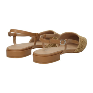 Décolleté sling back Donna Tata Italia Cammello
