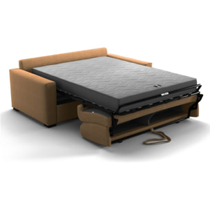 Canapé droit convertible 3 places en tissu chenille - ouverture express - ANZIO