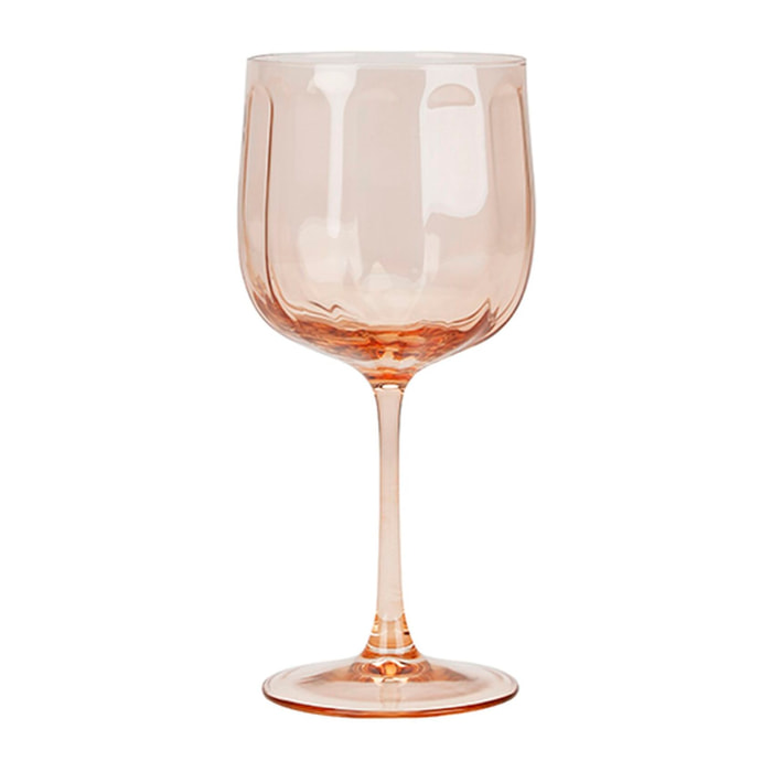 Lot de 4 verres à pied en verre 49cl rose RIVIERA