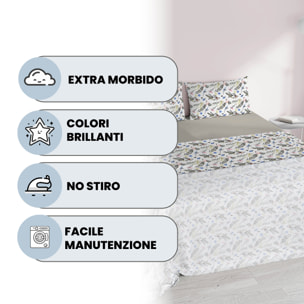 COMPLETO LETTO FANTASY MATRIMONIALE - 100% MICROFIBRA