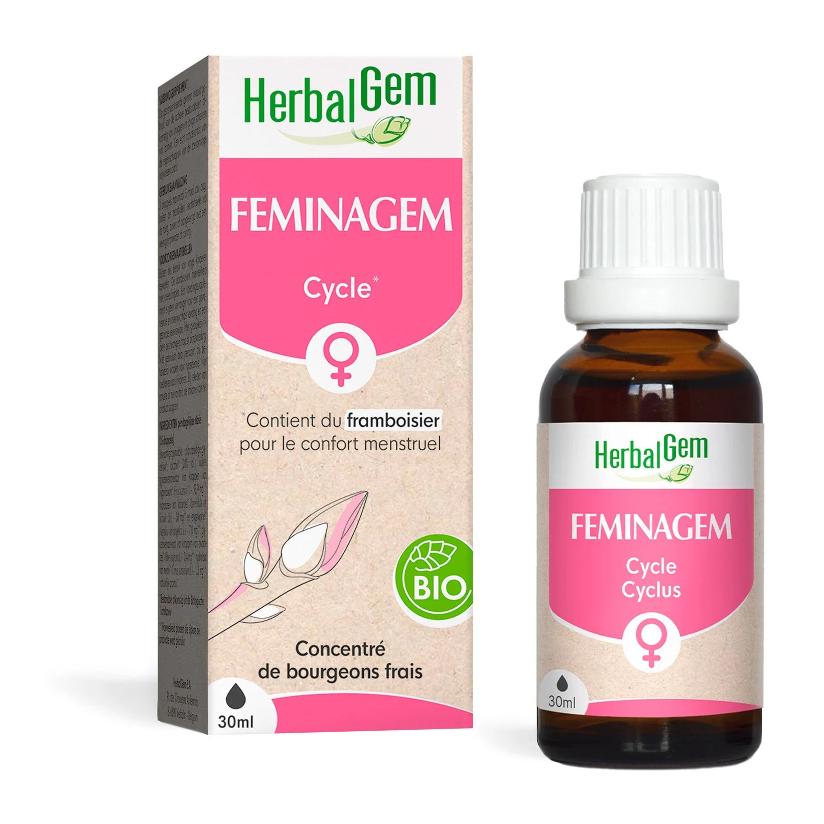 Herbalgem- Feminagem - cycle menstruel - Bio - 30 ml
