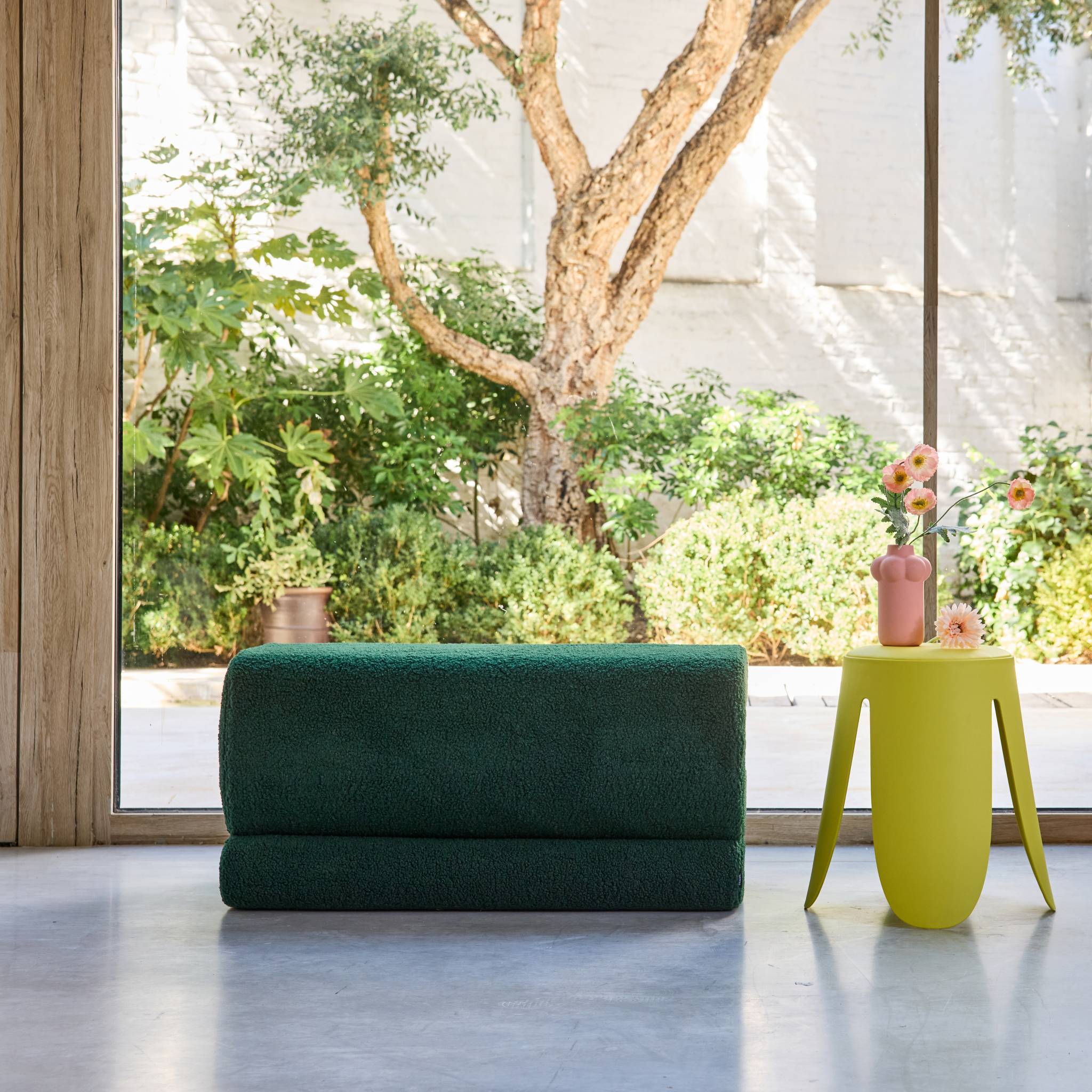 Banc design revêtement bouclette 1-2 places SASHA