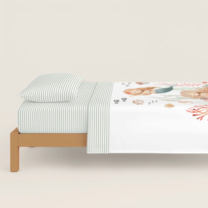 Cool Kids - Funda Nórdica Estampada - Reversible - Infantil - Cierre Solapa - 100% Algodón - Incluye 1 Funda de Almohada - Athina