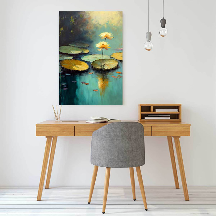 Tableau de fleurs nénuphars  Toile imprimée