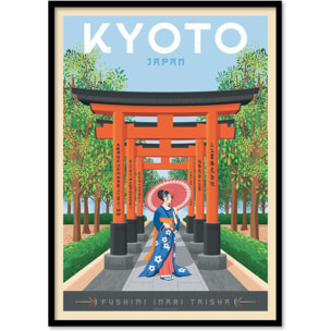 Affiche - Kyoto - Olahoop Travel Posters