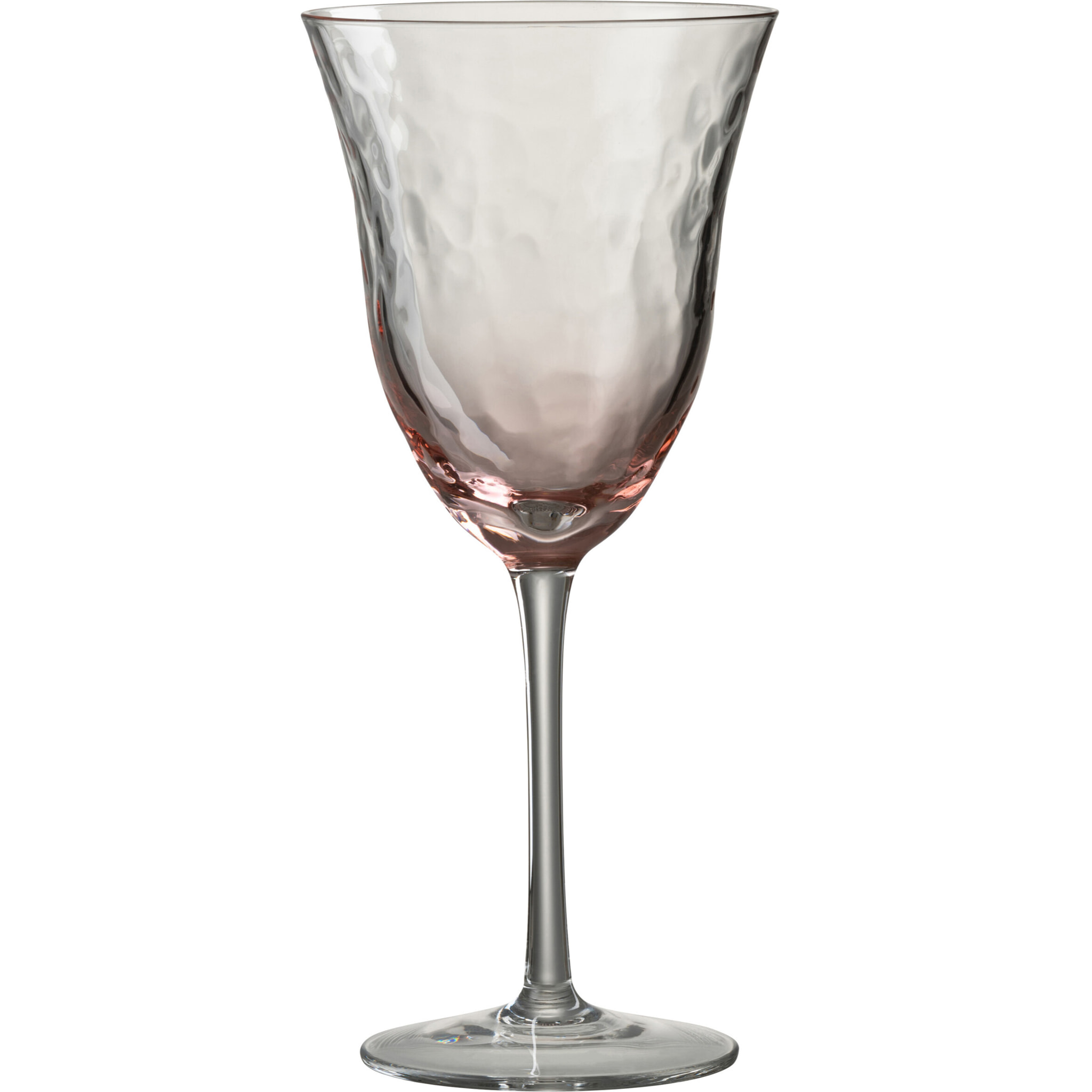 J-Line verre à vin Irregulier - verre - rose - 4 pcs