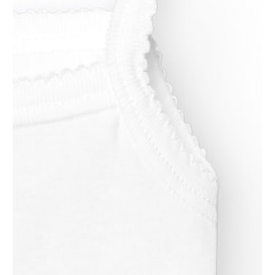 Body bebé tirantes finos canalé algodón