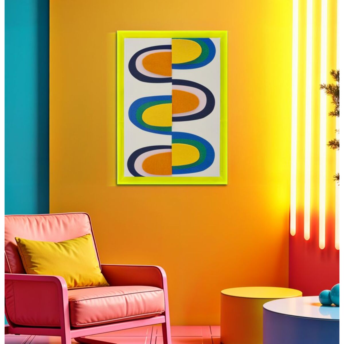 STAMPA SU TELA POP ART C/CORNICE -A- CM 50X3,3X70