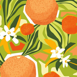 Poster bel oranger Affiche + cadre en bois - Chêne