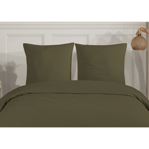 Parure de lit Flanelle de coton kaki