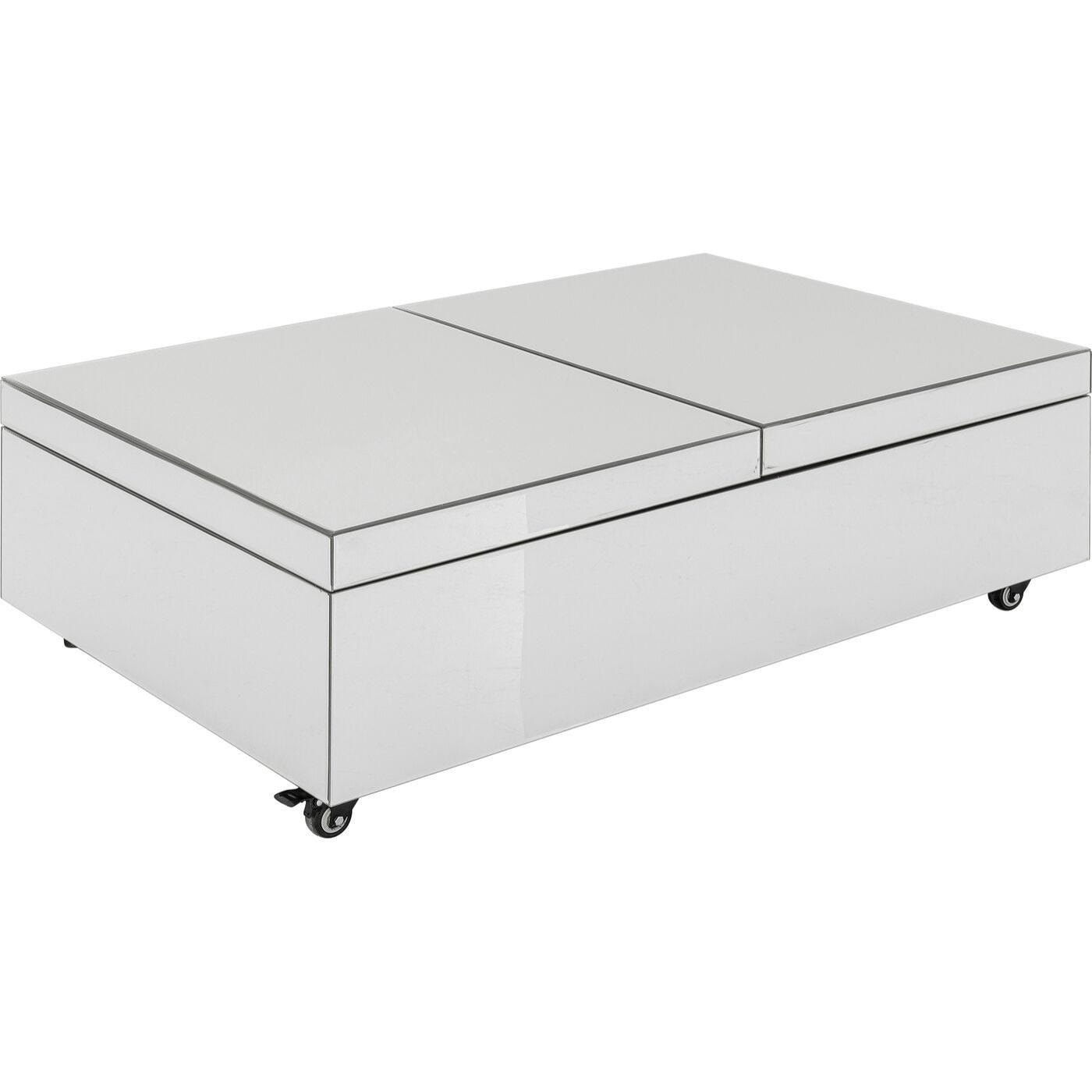 Table basse bar Luxury argent 39x120cm Kare Design