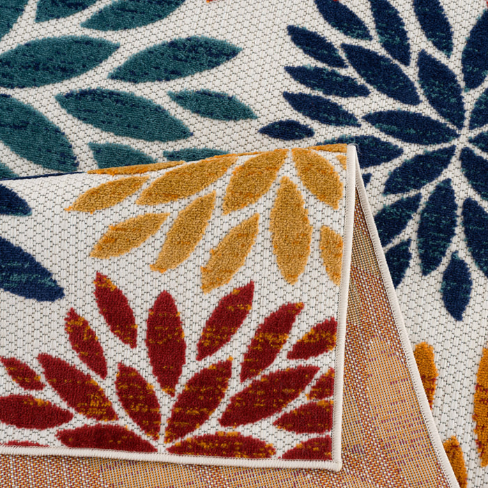 Cabana - Tapis d'extérieur multicolore avec motif à relief