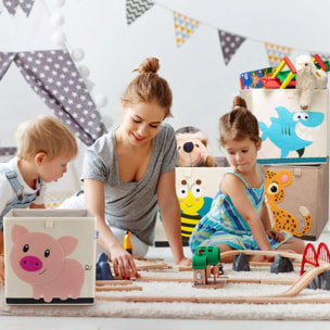 Boîte de rangement en tissu pour enfant "cochon", compatible Ikea Kallax Lifeney