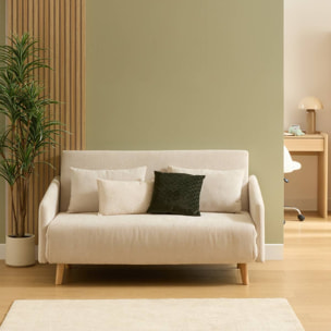 Canapé clic-clac Milo 2 places beige