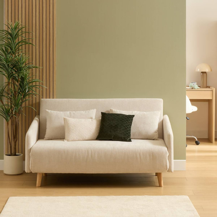Canapé clic-clac Milo 2 places beige