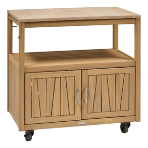 Module de cuisine d'été Lodgia 2 portes 50x87cm bois d'acacia